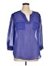 Gap Outlet 100% Polyester Blue 3/4 Sleeve Blouse Size XL - photo 1