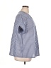 DAZY Stripes Blue Short Sleeve Blouse Size 1X - photo 4
