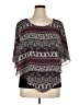 AB Studio Black Short Sleeve Blouse Size XL - photo 1