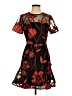 Milly 100% Polyester Graphic Black Cocktail Dress Size 4 - photo 1