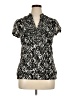AGB Black Short Sleeve Blouse Size XL - photo 1