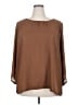 Bob Mackie 100% Polyester Brown 3/4 Sleeve Blouse Size 2X - photo 1
