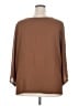 Bob Mackie 100% Polyester Brown 3/4 Sleeve Blouse Size 2X - photo 2