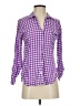 Splendid 100% Rayon Checkered-gingham Purple 3/4 Sleeve Button-Down Shirt Size XS - photo 1