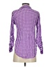 Splendid 100% Rayon Checkered-gingham Purple 3/4 Sleeve Button-Down Shirt Size XS - photo 2