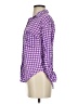 Splendid 100% Rayon Checkered-gingham Purple 3/4 Sleeve Button-Down Shirt Size XS - photo 5
