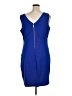 Bisou Bisou Blue Cocktail Dress Size 16 - photo 2