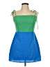 Olivaceous 100% Polyester Color Block Blue Casual Dress Size L - photo 1
