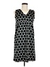 H&M 100% Polyester Graphic Black Casual Dress Size 6 - photo 1
