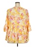 Torrid 100% Rayon Yellow 3/4 Sleeve Blouse Size 2X Plus (2) - photo 2