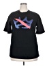 Unbranded Color Block Black Short Sleeve T-Shirt Size 2X - photo 1