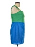 Olivaceous 100% Polyester Color Block Blue Casual Dress Size L - photo 4