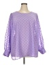 Torrid 100% Polyester Purple 3/4 Sleeve Blouse Size 3X Plus (3) - photo 1