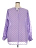 Torrid 100% Polyester Purple 3/4 Sleeve Blouse Size 3X Plus (3) - photo 2