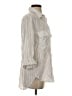 Babaton Stripes Ivory 3/4 Sleeve Button-Down Shirt Size S - photo 4