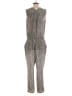 The Fisher Project 100% Silk Metallic Gray Black Jumpsuit Size M - photo 2