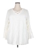 Catherines Solid Ivory 3/4 Sleeve Blouse Size 2X - photo 1