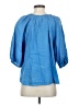 J.Jill 100% Linen Blue 3/4 Sleeve Blouse Size S - photo 2