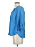 J.Jill 100% Linen Blue 3/4 Sleeve Blouse Size S - photo 5