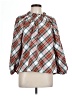 J.Crew 100% Cotton Argyle Red 3/4 Sleeve Blouse Size L - photo 1