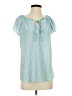 Simplee 100% Polyester Teal Short Sleeve Blouse Size S - photo 1
