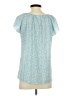 Simplee 100% Polyester Teal Short Sleeve Blouse Size S - photo 2