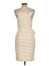 Andree by UNIT Stripes Tan Cocktail Dress Size L - photo 2