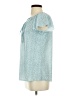 Simplee 100% Polyester Teal Short Sleeve Blouse Size S - photo 5