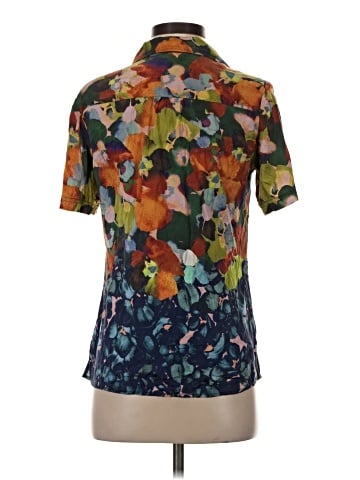 St. John Short Sleeve Silk Top (view 2)