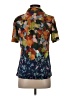 St. John Floral Blue Short Sleeve Silk Top Size 2 - photo 2