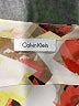 Calvin Klein 100% Polyester Print Orange Long Sleeve Blouse Size S (estimated) - photo 7
