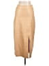 Assorted Brands Solid Tan Faux Leather Skirt Size 12 (estimated) - photo 1