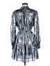 Cinq à Sept 100% Polyester Metallic Silver Cocktail Dress Size 8 - photo 2