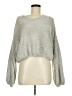 Altar'd State 100% Polyester Metallic Silver Pullover Sweater Size M - photo 1