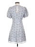 Lush 100% Polyester Paisley Blue Casual Dress Size S - photo 2