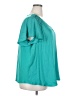 Lane Bryant 100% Polyester Teal Short Sleeve Blouse Size 18 - 20 Plus - photo 4
