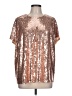Torrid Metallic Gold Short Sleeve Top Size Lg Plus (0) - photo 1