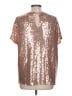 Torrid Metallic Gold Short Sleeve Top Size Lg Plus (0) - photo 2