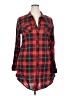 White Mark 100% Polyester Plaid Red Casual Dress Size XXL (2XL) - photo 1