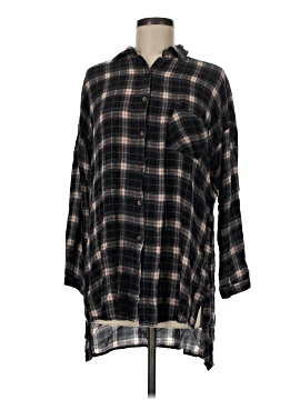 She + Sky 3/4 Sleeve Button-Down Shirt (view 1)