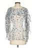 IRO 100% Viscose Blue 3/4 Sleeve Blouse Size EU (FR) 36 / US 4 - photo 1
