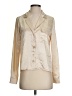 Le Lis 100% Polyester Metallic Ivory Long Sleeve Blouse Size S - photo 1