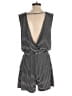 State of Being 100% Rayon Stripes Black Romper Size L - photo 2