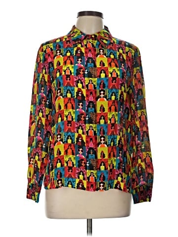 Alice + Olivia Long Sleeve Silk Top (view 1)