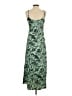 WAYF 100% Polyester Animal Print Green Casual Dress Size S - photo 2