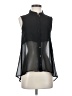 Saint Tropez Black Sleeveless Button-Down Shirt Size XS - photo 1