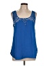 Staccato 100% Polyester Blue Sleeveless Blouse Size L - photo 1