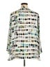 Nic + Zoe 100% Polyester Silver 3/4 Sleeve Blouse Size 1X - photo 2