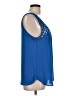 Staccato 100% Polyester Blue Sleeveless Blouse Size L - photo 4