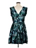 Tinley Road 100% Polyester Graphic Teal Cocktail Dress Size M - photo 2